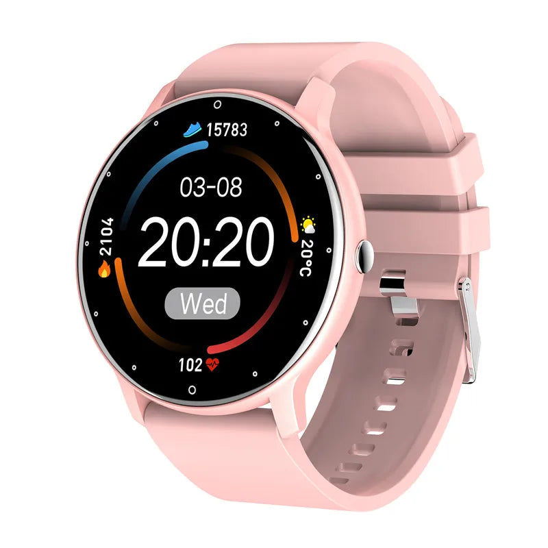 Montre connectée de sport à écran tactile 2024, étanche IP67, avec suivi d'activité et de fitness, compatible Android et iPhone.