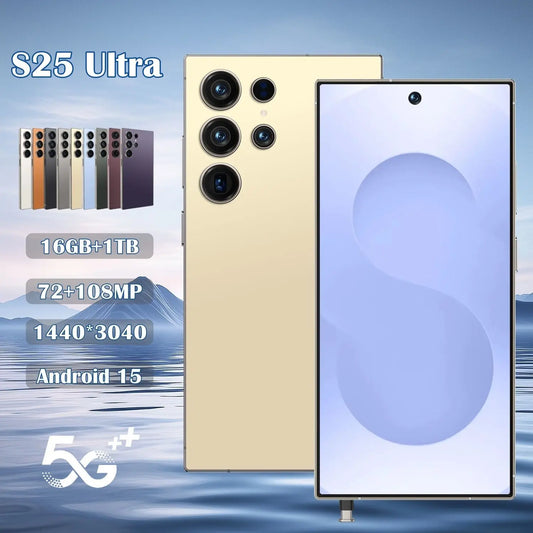 Smartphone S25 Ultra Original 2025 de haute qualité, best-seller, 16 Go + 1 To, Android, stylet intégré, compatible 5G. Téléphone portable international.