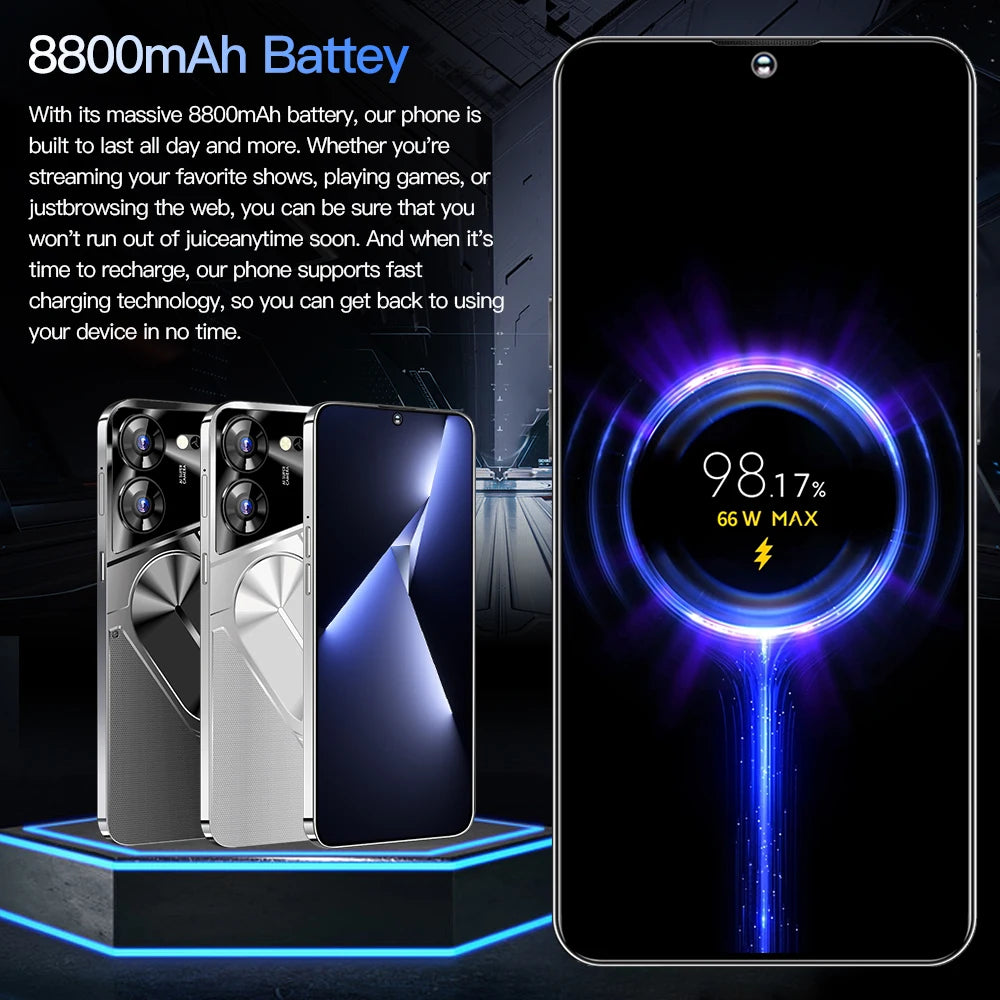 New Product 7.3 Inch 16GB+1TB 6800 MAh 5G Smartphone t Echno Phone Original Povo 5 Pro Mobile Phone Android 13.0 Telephone