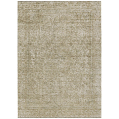 HMS 3' X 5' Brown Beige Abstract Indoor Outdoor Area Rug Handmade Wool Cut Pile for Living Room Bedroom Persian Style Washable