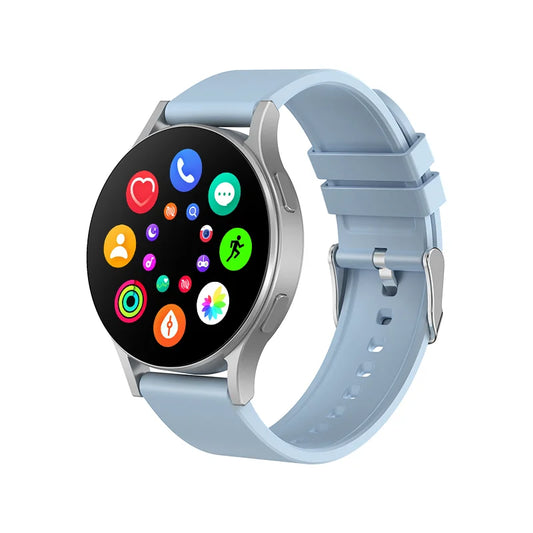 Montre connectée 5 pouces pour hommes et femmes, bracelet de sport et fitness avec Bluetooth, compatible Android et iPhone.