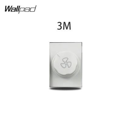 1 2 3 Gang Way Stair Cross Pass White Glass Switch DIY AU US 118*75mm 153*75mm 191*75mm Fan Dimmer Retro Switch with LED Wallpad