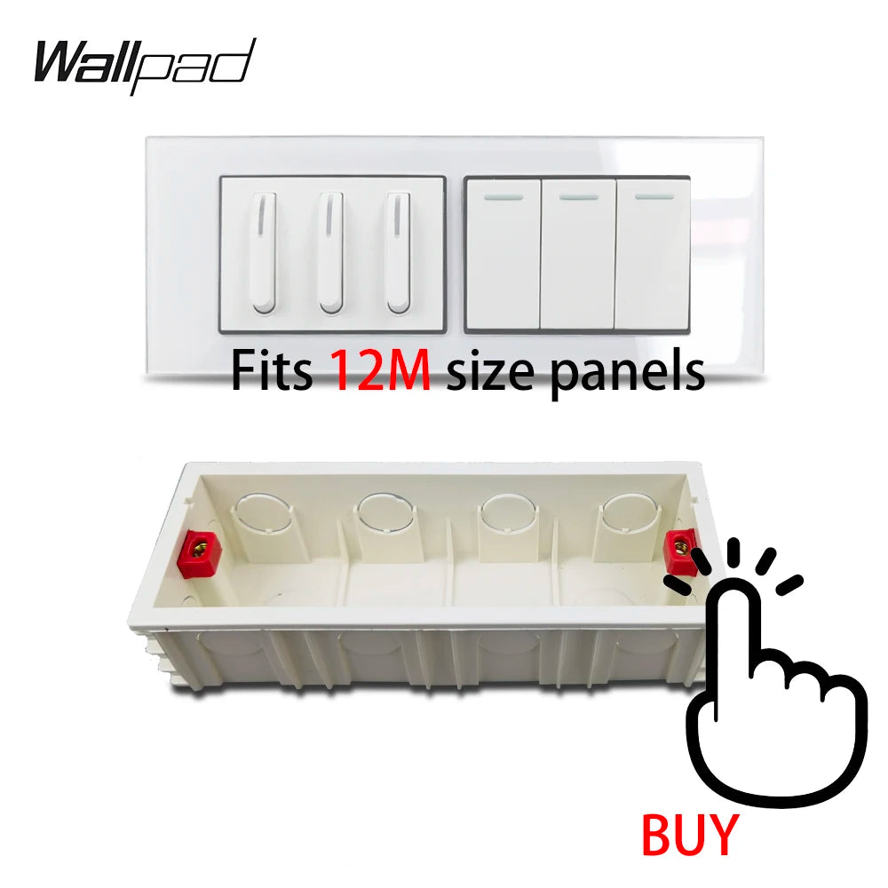 1 2 3 Gang Way Stair Cross Pass White Glass Switch DIY AU US 118*75mm 153*75mm 191*75mm Fan Dimmer Retro Switch with LED Wallpad