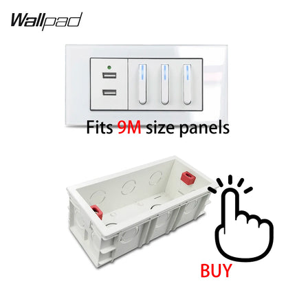 1 2 3 Gang Way Stair Cross Pass White Glass Switch DIY AU US 118*75mm 153*75mm 191*75mm Fan Dimmer Retro Switch with LED Wallpad