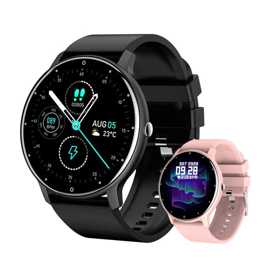 Montre connectée de sport à écran tactile 2024, étanche IP67, avec suivi d'activité et de fitness, compatible Android et iPhone.