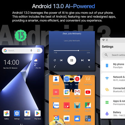 New Product 7.3 Inch 16GB+1TB 6800 MAh 5G Smartphone t Echno Phone Original Povo 5 Pro Mobile Phone Android 13.0 Telephone