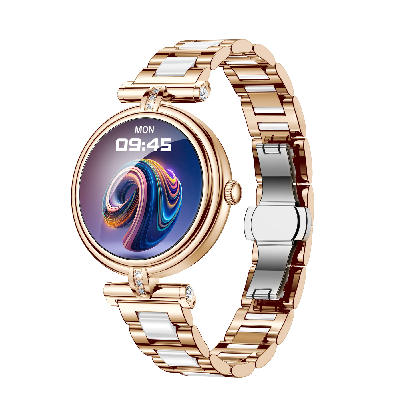 Montre connectée AK62 pour le sport outdoor, étanche 3 ATM, chronomètre LED longue durée, écran AMOLED, design tactile cuir, compatible Bluetooth, Android et iPhone.