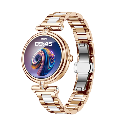 Montre connectée AK62 pour le sport outdoor, étanche 3 ATM, chronomètre LED longue durée, écran AMOLED, design tactile cuir, compatible Bluetooth, Android et iPhone.