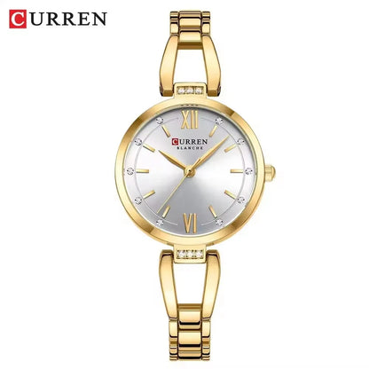 CURREN 9092 Luxury Bracelet Women's Watches Elegant Gold High Quality Stainless Steel Waterproof Female Quartz Wrist Watch