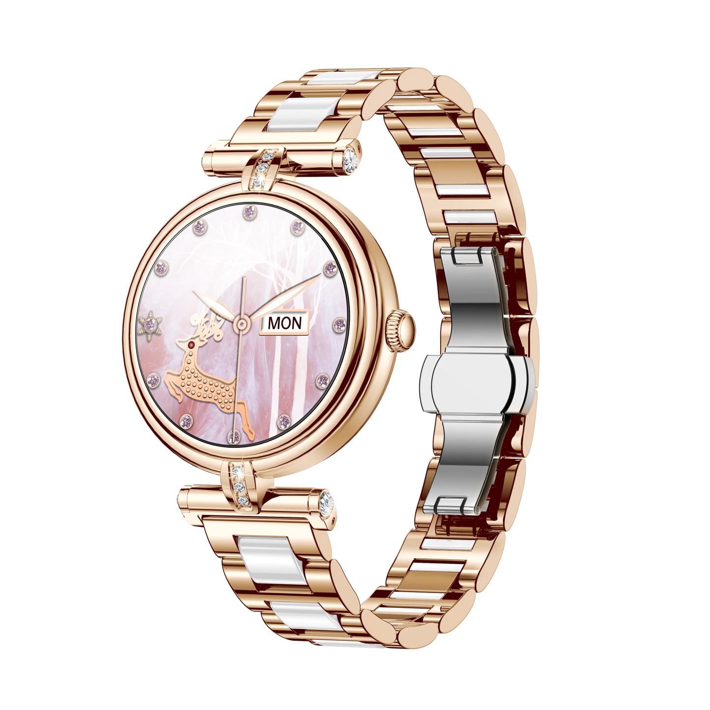 Montre connectée AK62 pour le sport outdoor, étanche 3 ATM, chronomètre LED longue durée, écran AMOLED, design tactile cuir, compatible Bluetooth, Android et iPhone.