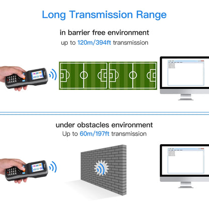 Scanner de codes-barres sans fil 1D Eyoyo, lecteur de données portable pour entrepôt, compteur d'inventaire.