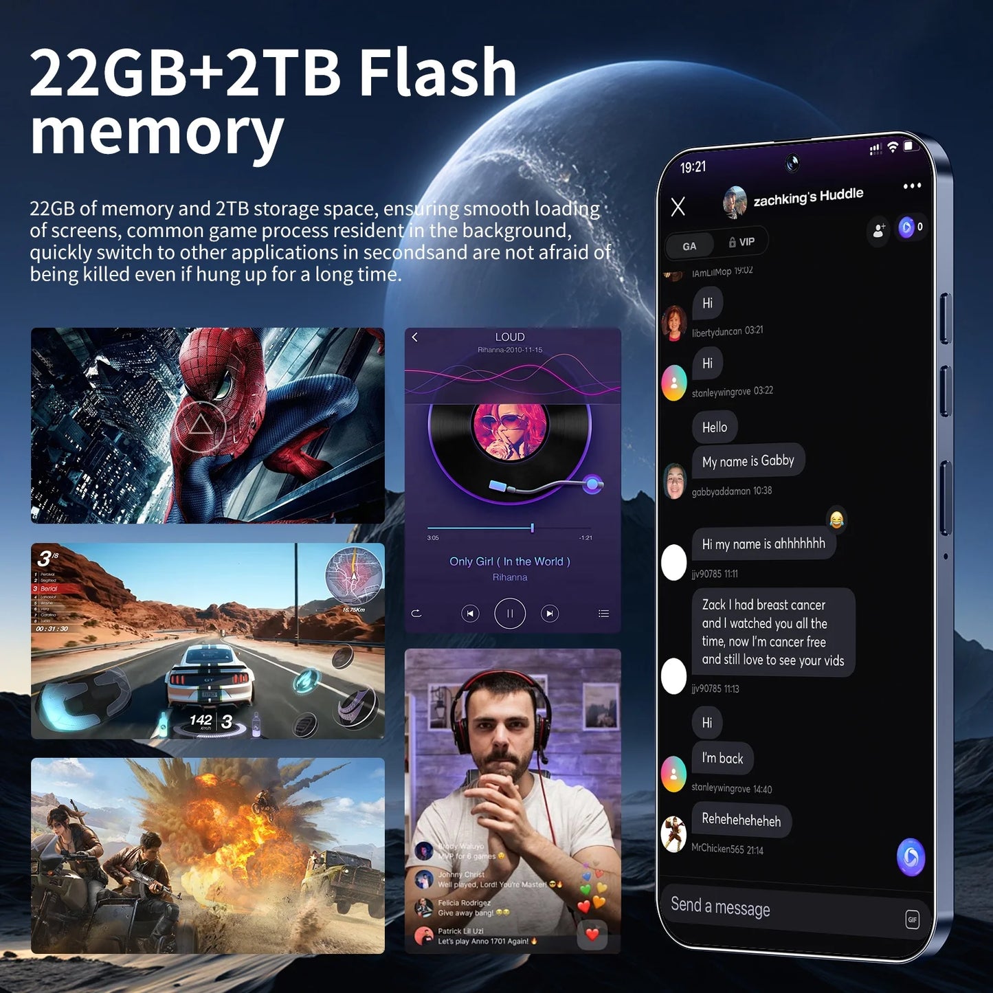 22GB+2TB Large Memory S25 Ultra Dual SIM 5G Smartphone High Quality WIFI Gaming LCD 7.3" Android 15 S25 Ultra Mobile Telephone