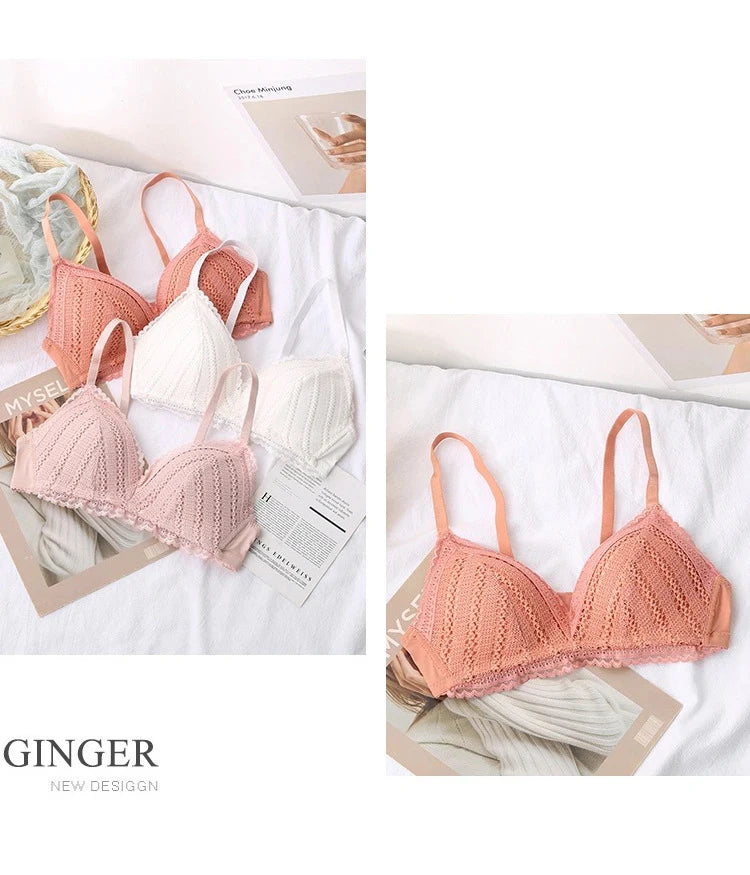 Bras For Women Push Up Plus Size Brassiere Sexy Lace Brasier Mujer Seamless Bralette  Wireless Ladies Bra