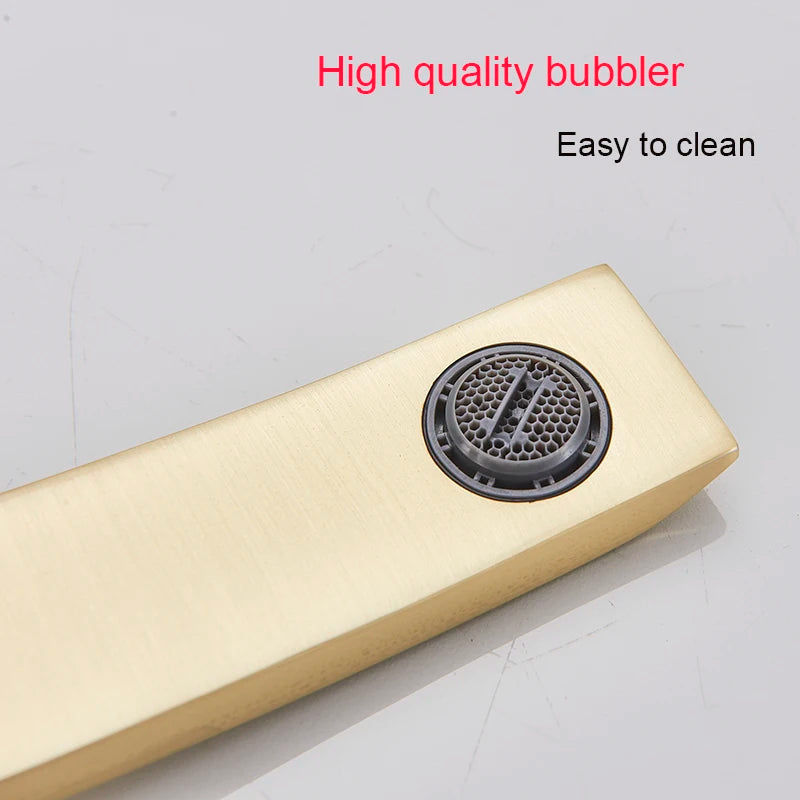 Chrome Basin Faucet  Washing Basin Mixer Deck Mounted Cold and Hot Bathroom Faucet