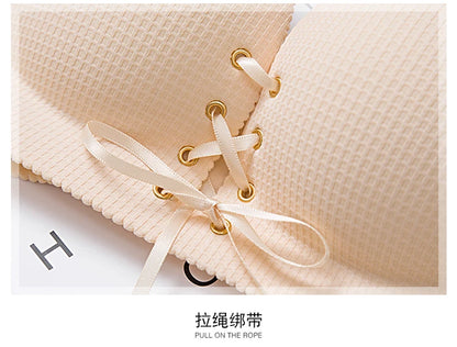 bras for women Rope straps Palm support Steel-free bra with air-permeable bra One-piece Lattice push up sexy bra 80A 80B 80C 85C