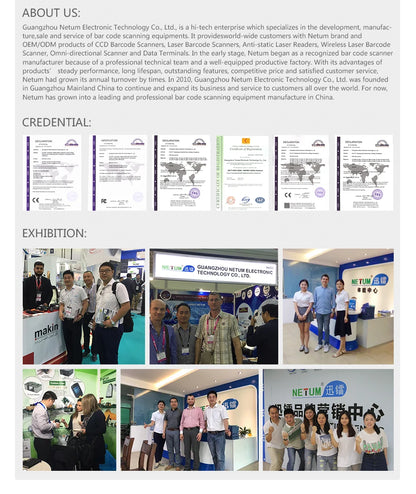 Lecteur de codes-barres 2D sans fil Bluetooth NETUM L8BLPro, lecteur de codes QR, PDF417, détection automatique pour la lecture de codes-barres en point de vente