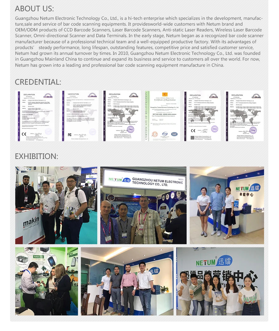 Scanner de codes-barres de bureau NETUM A5 2D, omnidirectionnel, mains libres, filaire USB, grand format, lecture de codes-barres 1D et QR sur écran