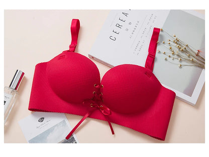 bras for women Rope straps Palm support Steel-free bra with air-permeable bra One-piece Lattice push up sexy bra 80A 80B 80C 85C