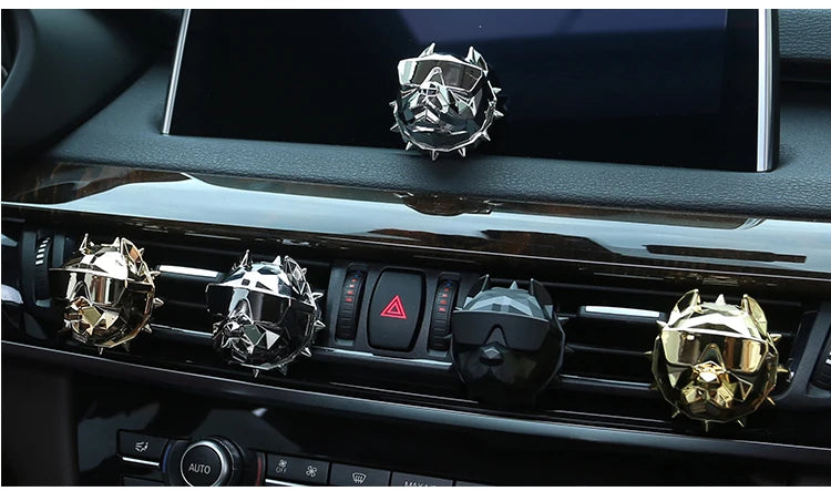 NO PERFUME Bulldog Air Freshener Car Perfume Car Decoration Auto Geur Clip Bulldog Fragrance Scent Parfum Voiture Car Diffuser