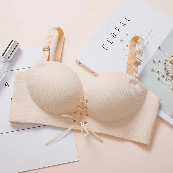 bras for women Rope straps Palm support Steel-free bra with air-permeable bra One-piece Lattice push up sexy bra 80A 80B 80C 85C