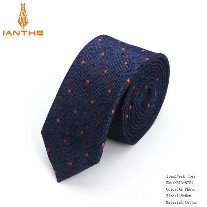Fashion Tie Classic Men's Stripe Necktie Casual Cotton Suits Bowknots Neck Ties Male Business Skinny Slim Ties Colourful Cravat