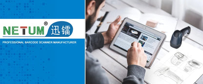 Lecteur de codes-barres 2D sans fil Bluetooth NETUM L8BLPro, lecteur de codes QR, PDF417, détection automatique pour la lecture de codes-barres en point de vente