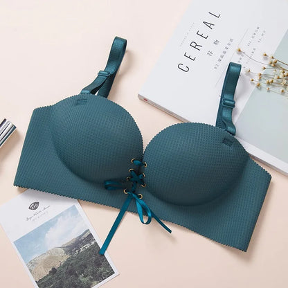 bras for women Rope straps Palm support Steel-free bra with air-permeable bra One-piece Lattice push up sexy bra 80A 80B 80C 85C