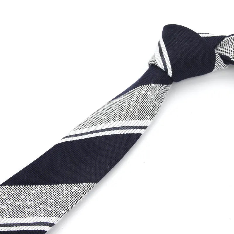 Fashion Tie Classic Men's Stripe Necktie Casual Cotton Suits Bowknots Neck Ties Male Business Skinny Slim Ties Colourful Cravat