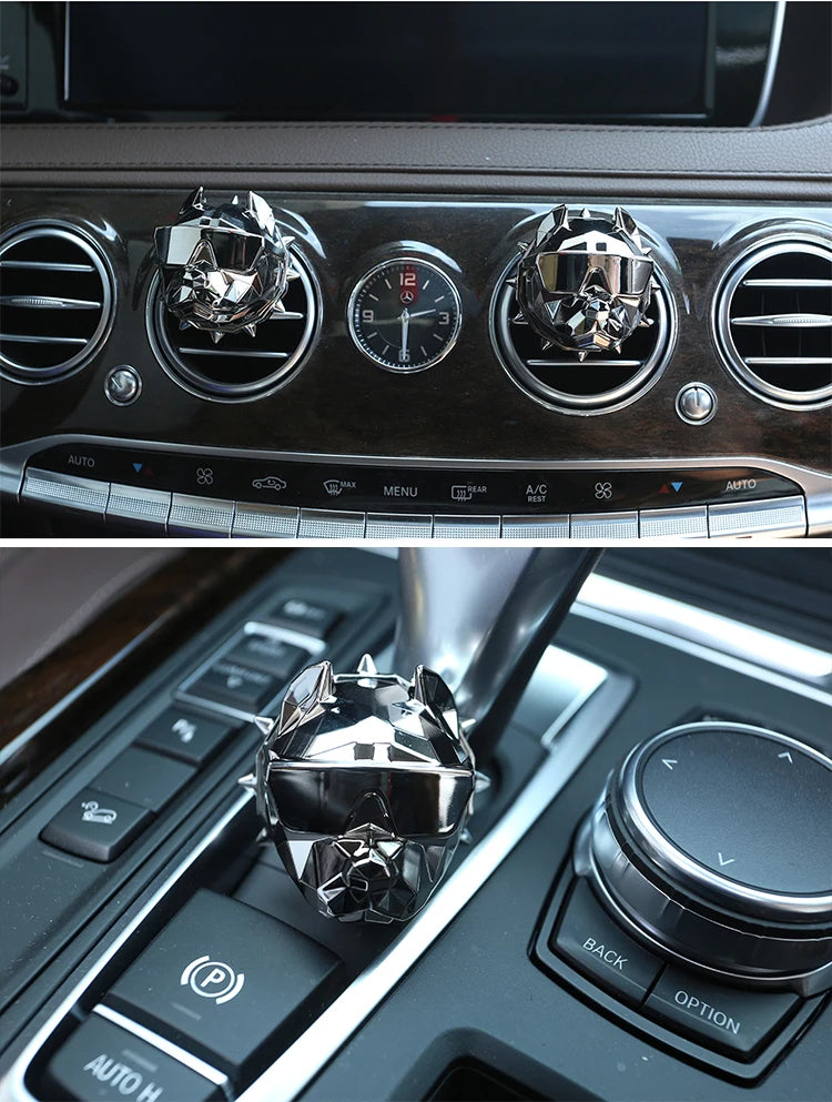 NO PERFUME Bulldog Air Freshener Car Perfume Car Decoration Auto Geur Clip Bulldog Fragrance Scent Parfum Voiture Car Diffuser