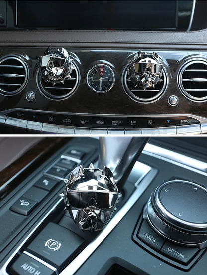 NO PERFUME Bulldog Air Freshener Car Perfume Car Decoration Auto Geur Clip Bulldog Fragrance Scent Parfum Voiture Car Diffuser