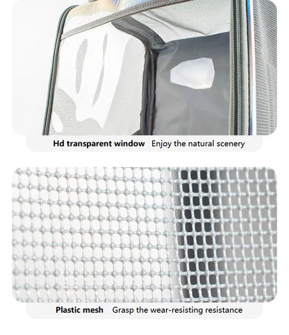 Pet Cat Carrier Backpack Breathable Travel Outdoor Shoulder Bag For Small Dogs Portable Transparent Carrying Pet Supplies Laser