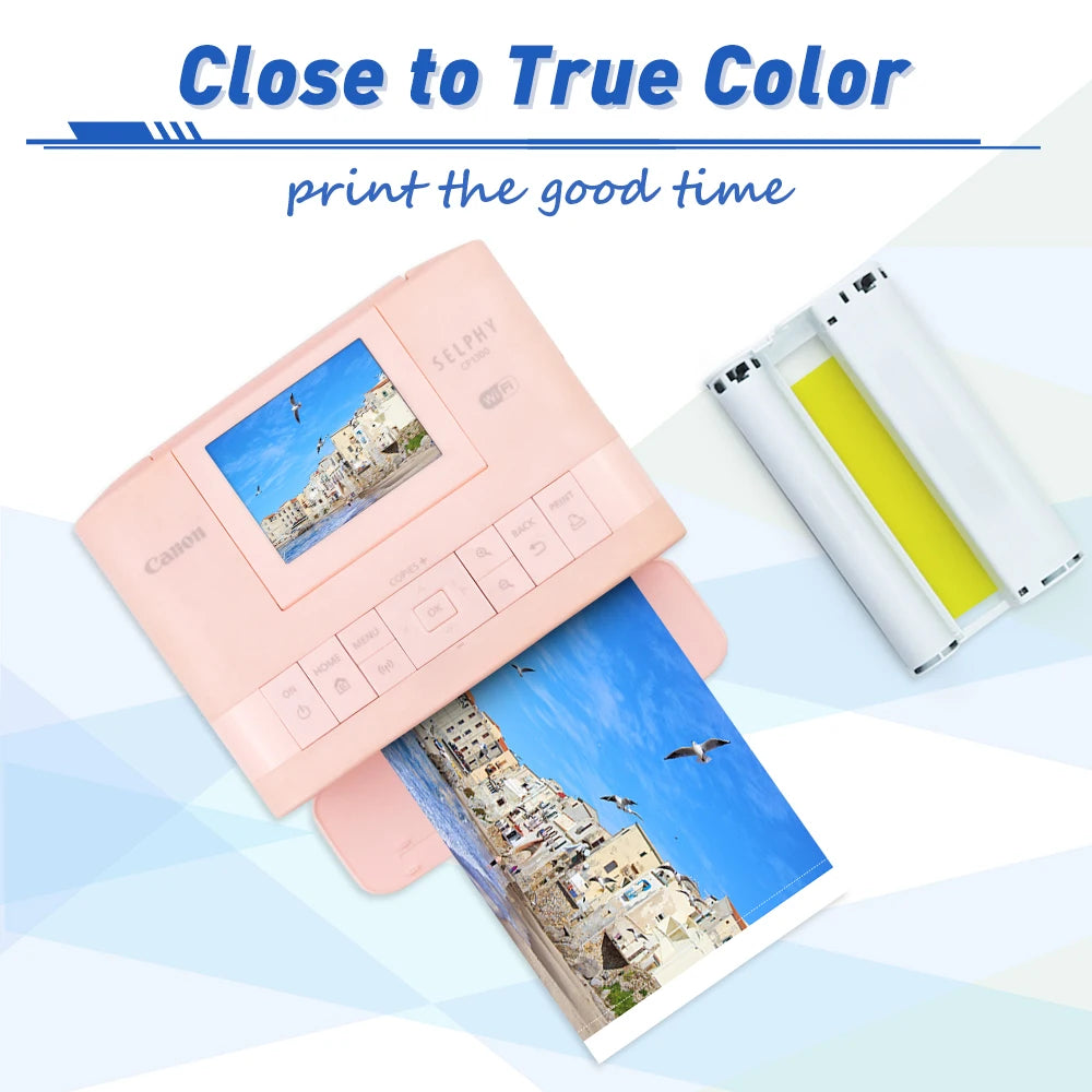 InkExpress Ink Cassette Photo Paper Set Compatible for Canon Selphy CP900 CP910 CP1200 CP1300 Photo Printer KP-36IN KP-108IN