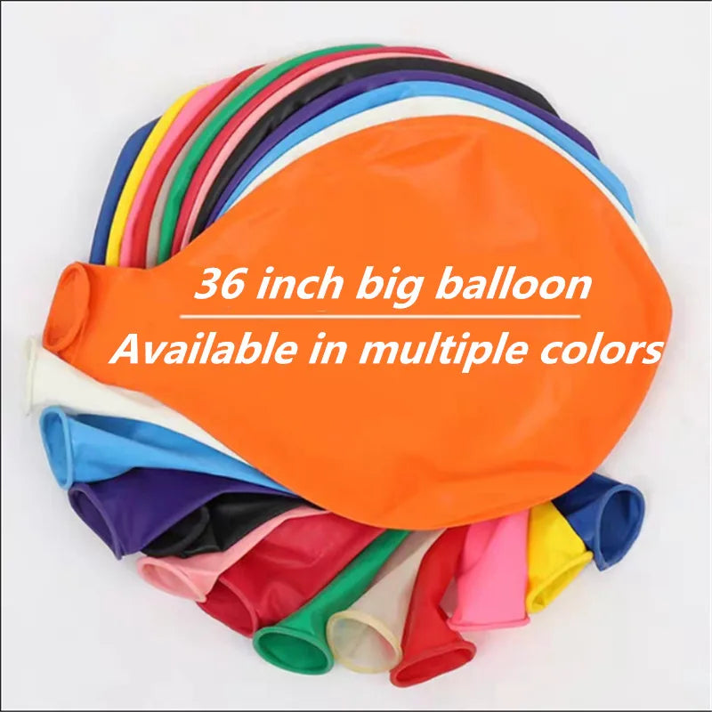 36 Inch Colorful Round Helium Latex Balloon, Baby Shower, Valentine's Day Wedding And Birthday Party Decoration
