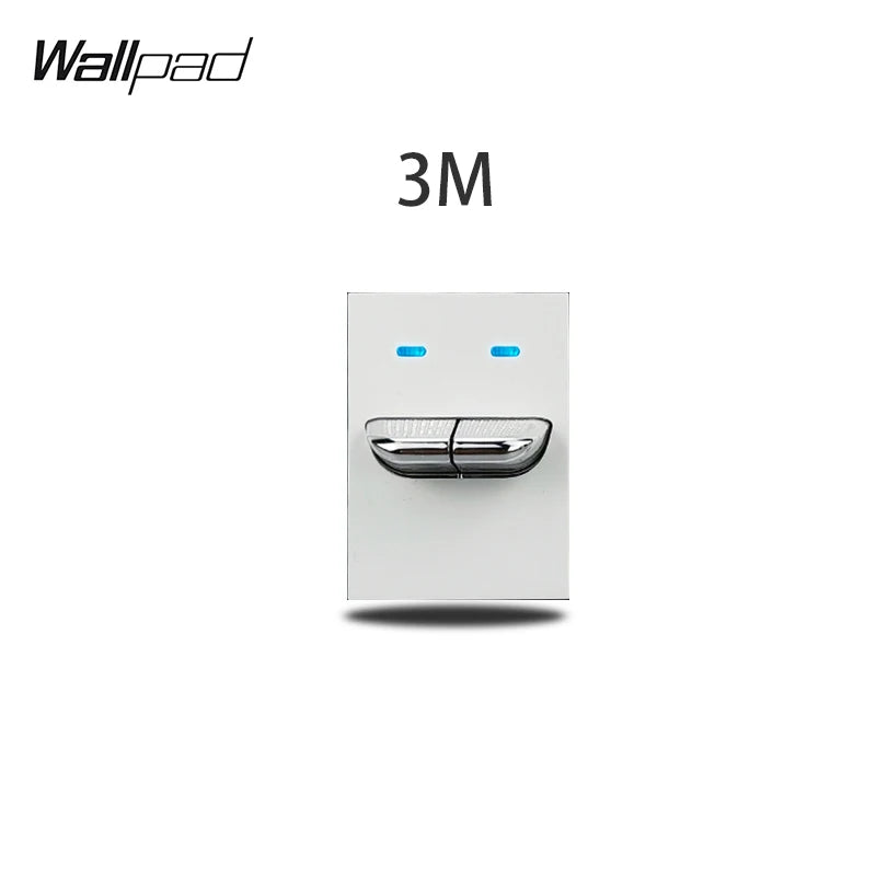 1 2 3 Gang Way Stair Cross Pass White Glass Switch DIY AU US 118*75mm 153*75mm 191*75mm Fan Dimmer Retro Switch with LED Wallpad