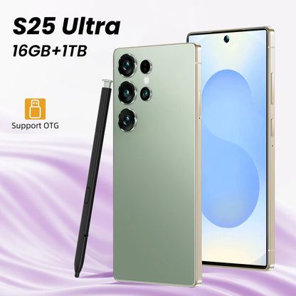 S-Pen Android Phone S25 Ultra Smartphone 7 inch 8+256gb Telephone Fast Charging Unlock 4G WIFI S25 Mobile Phone