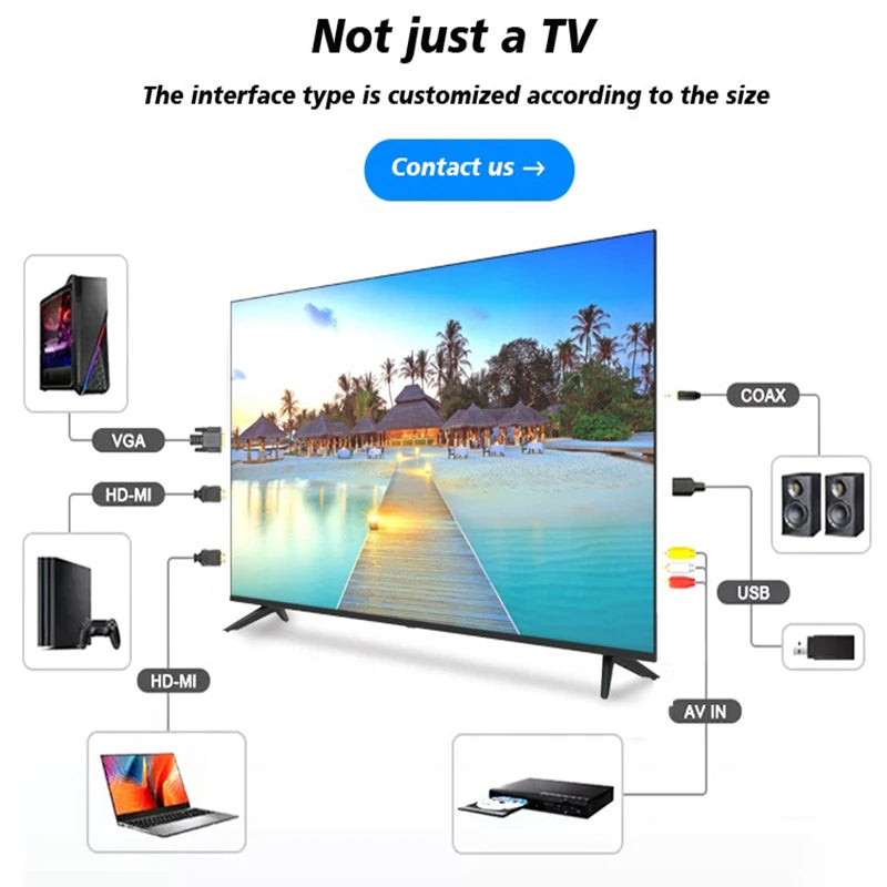 Téléviseur intelligent 19 pouces avec logo personnalisé OEM Android TV LED 43 50 55 65 75 85 pouces