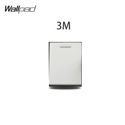 1 2 3 Gang Way Stair Cross Pass White Glass Switch DIY AU US 118*75mm 153*75mm 191*75mm Fan Dimmer Retro Switch with LED Wallpad