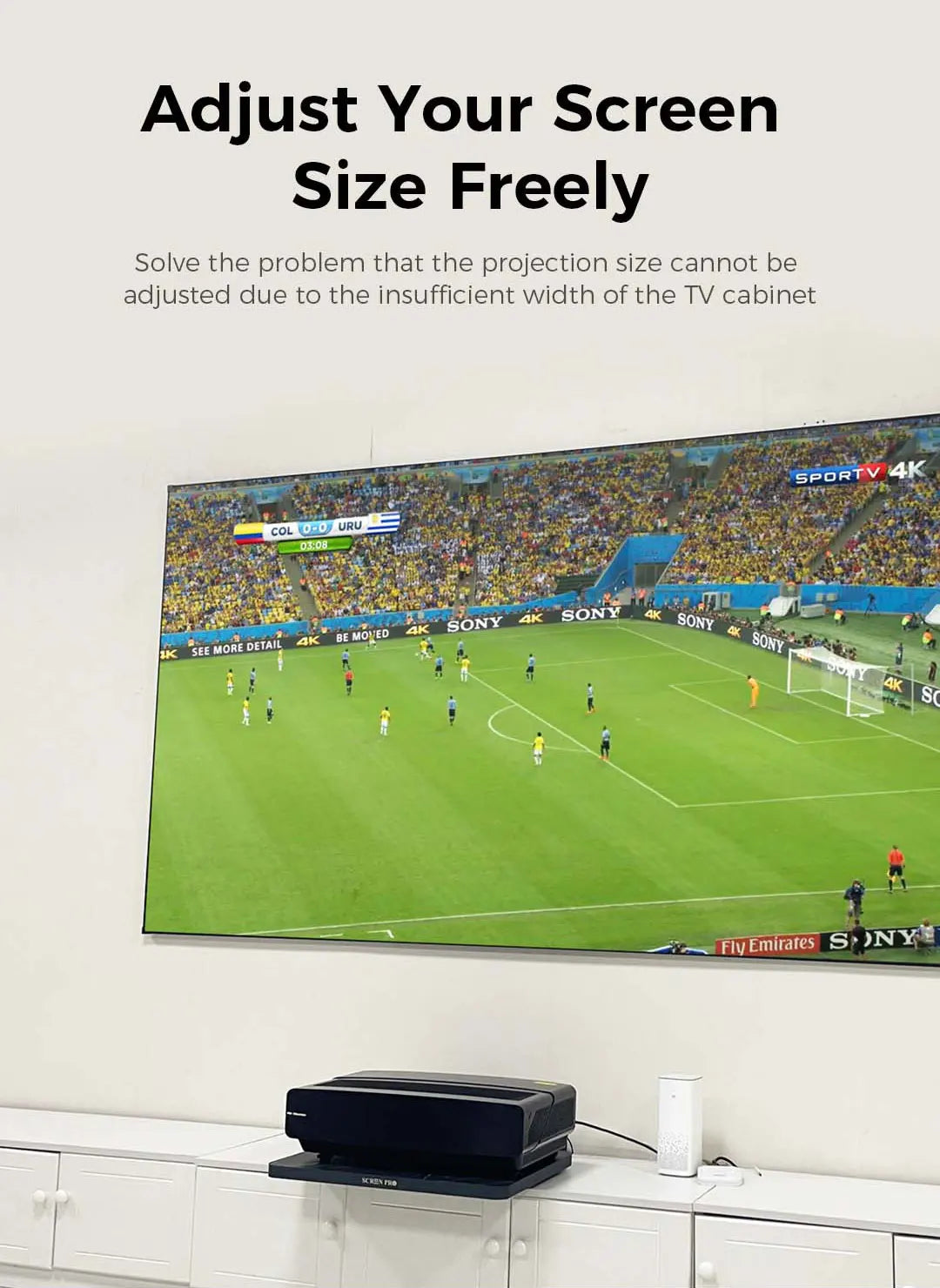 NEW Laser Projector Telescopic Motorized Platform for Ultra Short Throw UST Projector