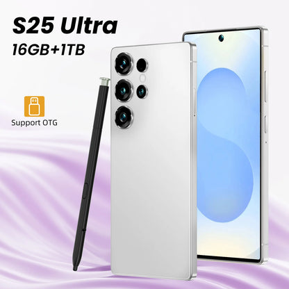 S-Pen Android Phone S25 Ultra Smartphone 7 inch 8+256gb Telephone Fast Charging Unlock 4G WIFI S25 Mobile Phone