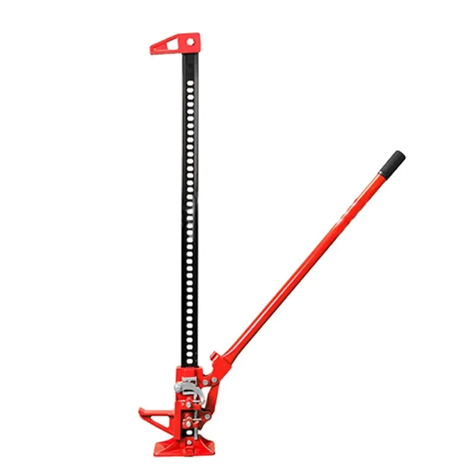 1 Pack 3-ton Steel Hi Lift Jack Load Capacity 33" 48" Farm Lift Jack for SUV Offraod Rescue Red All Cast Jack Univeral
