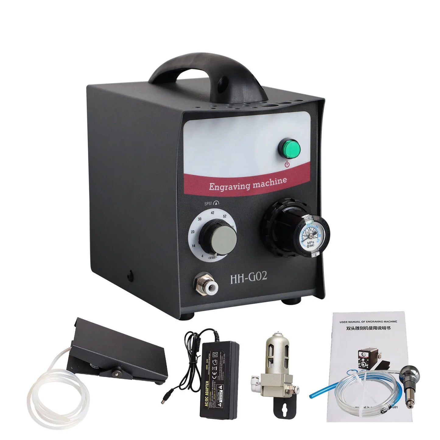 Auble 110V/220V Pneumatic Engraving Machine Jewelry Tools Micro-Setting Bead Carving Single-Head Model 0189 Made China Jewelry