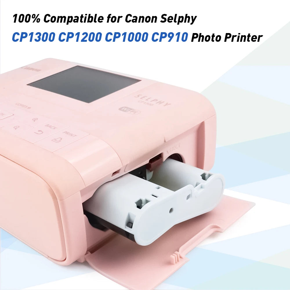 InkExpress Ink Cassette Photo Paper Set Compatible for Canon Selphy CP900 CP910 CP1200 CP1300 Photo Printer KP-36IN KP-108IN