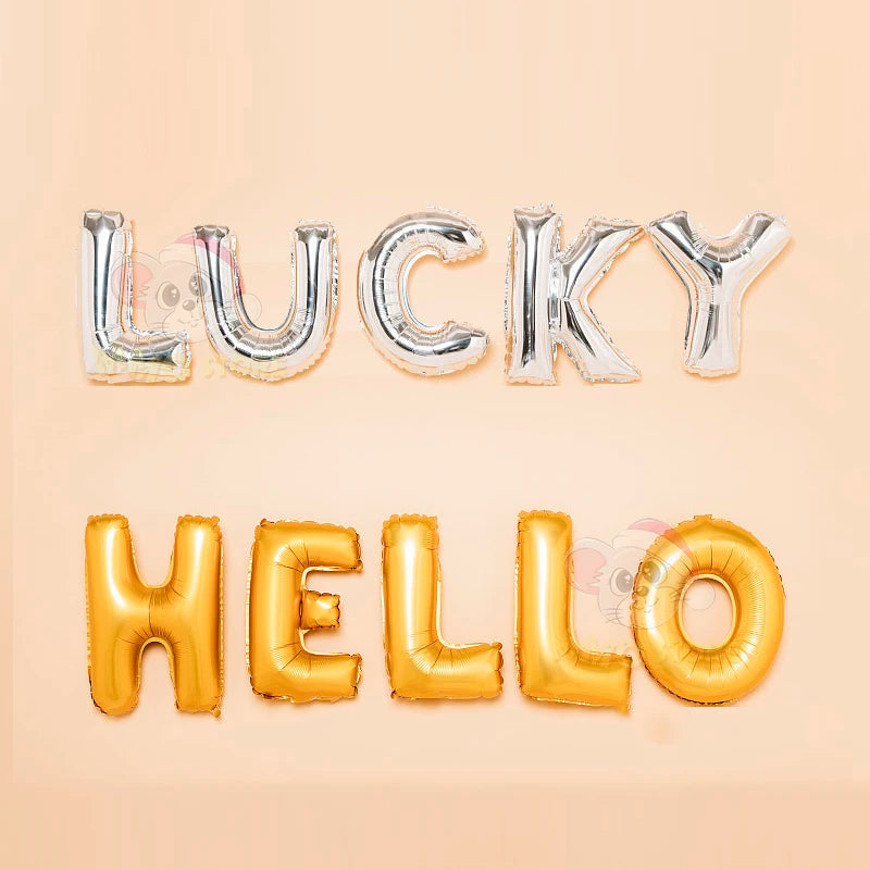 16/32inch Letter Balloons Party Decoration Aluminum Foil Helium Balloon Birthday Wedding Valentine's Day DIY Layout Supplies