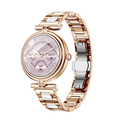 Montre connectée AK62 pour le sport outdoor, étanche 3 ATM, chronomètre LED longue durée, écran AMOLED, design tactile cuir, compatible Bluetooth, Android et iPhone.