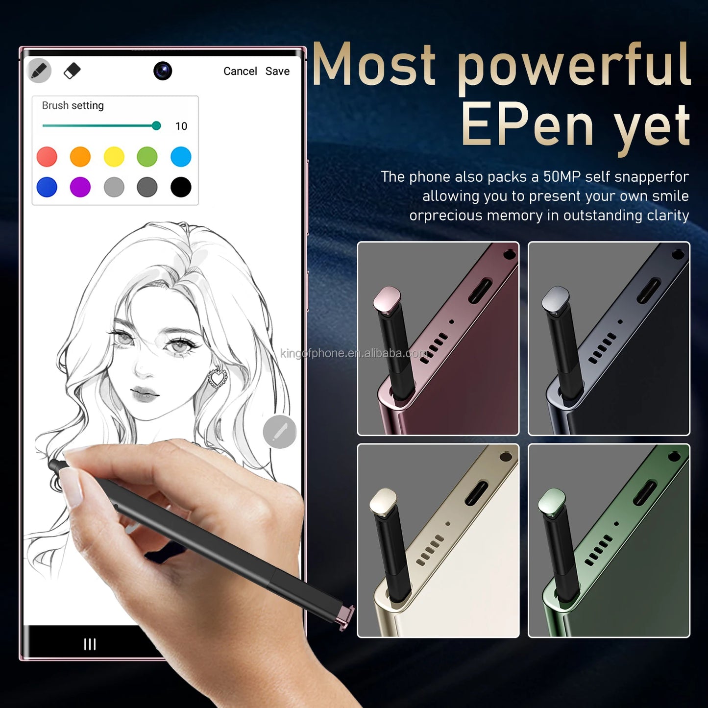 2024New S-Pen Android Phone 16+1TB S24 Ultra Smartphone 7.3inch Telephone Fast Charging Unlock 4G WIFI S23 S24 Mobile Phone