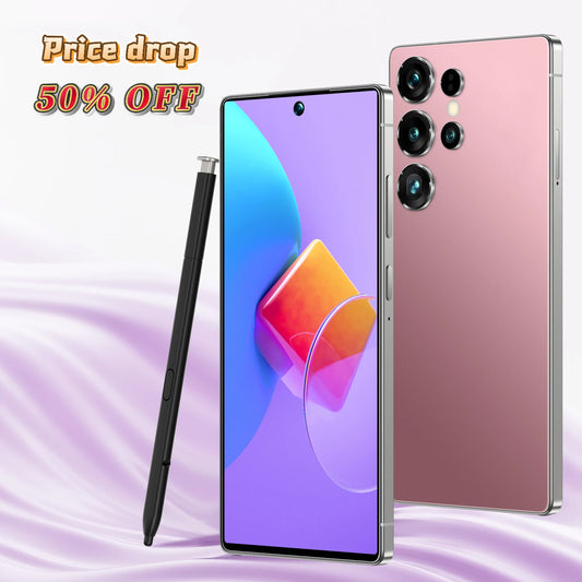 Smartphone S25 Ultra 5G double SIM avec 22 Go + 2 To de mémoire, processeur déca-cœur, écran LCD 7,3 pouces, Android 15, idéal pour les jeux.