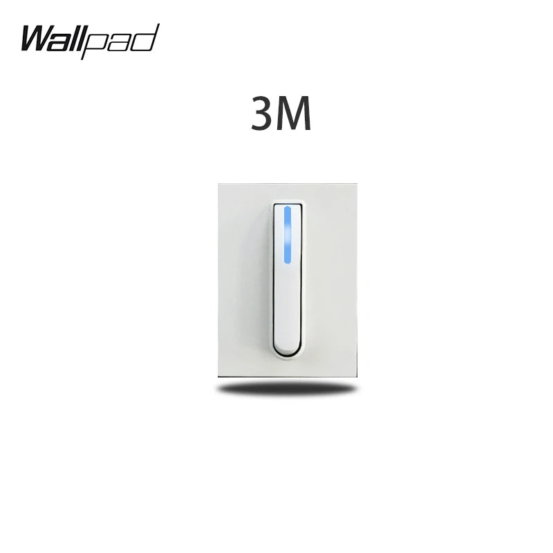 1 2 3 Gang Way Stair Cross Pass White Glass Switch DIY AU US 118*75mm 153*75mm 191*75mm Fan Dimmer Retro Switch with LED Wallpad