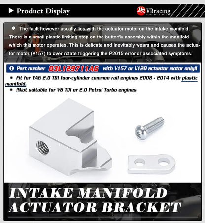 Car Automobile Intake Manifold P2015 Repair Bracket Holder Stand 03L129711AG For VW Audi Skoda Seat 2.0 TDI CR Accessories New