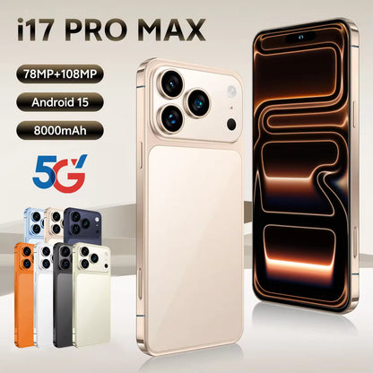 Dernières tendances : Smartphone I17 Pro, téléphone portable 4G/5G de haute qualité avec écran de 6,9 ​​pouces