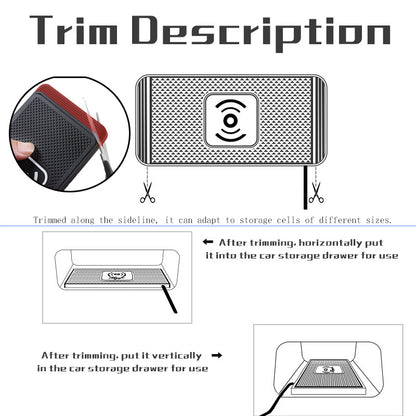 Wireless Car Charger Charging Pad 15w Non Slip Qi Fast Charger For Car Wireless Phone Charger For Android For IPhone 11/12/13/14